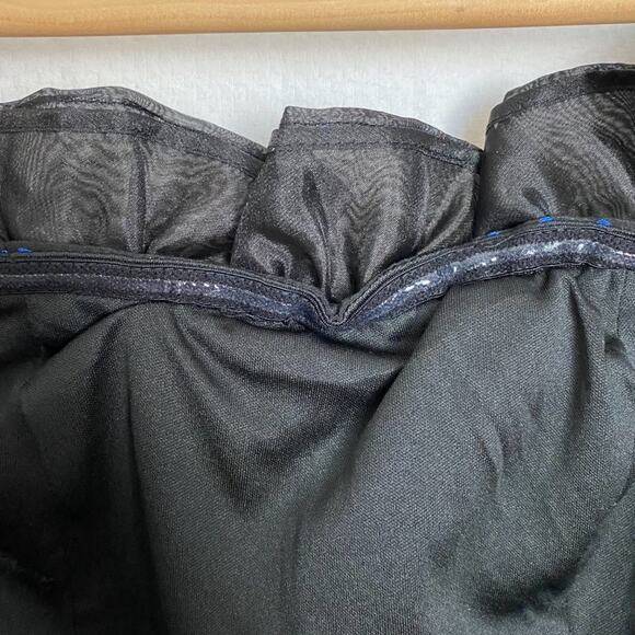 Lulus Lovely Night Jacquard Dress Womens XS Blue Polka Dot Off the Shoulder NWT - Picture 6 of 12